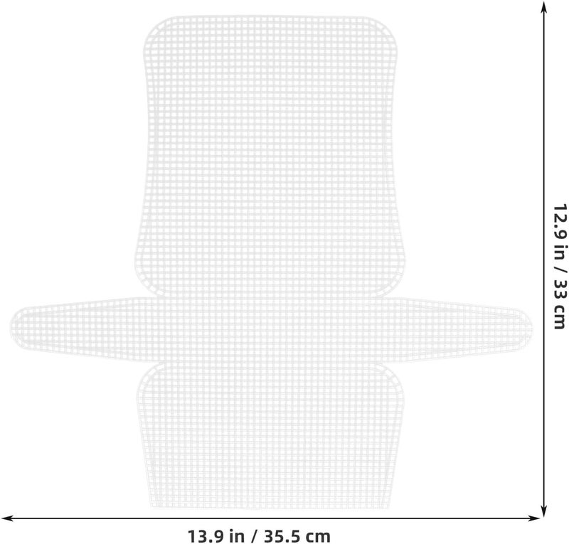 DIYEAH Plastic Mesh Canvas Sheets for Crochet Bag 4pcs White 2mm Grid Plastic Canvas for Cross Stitch 13.97 X 12.99 Inch - Image 2